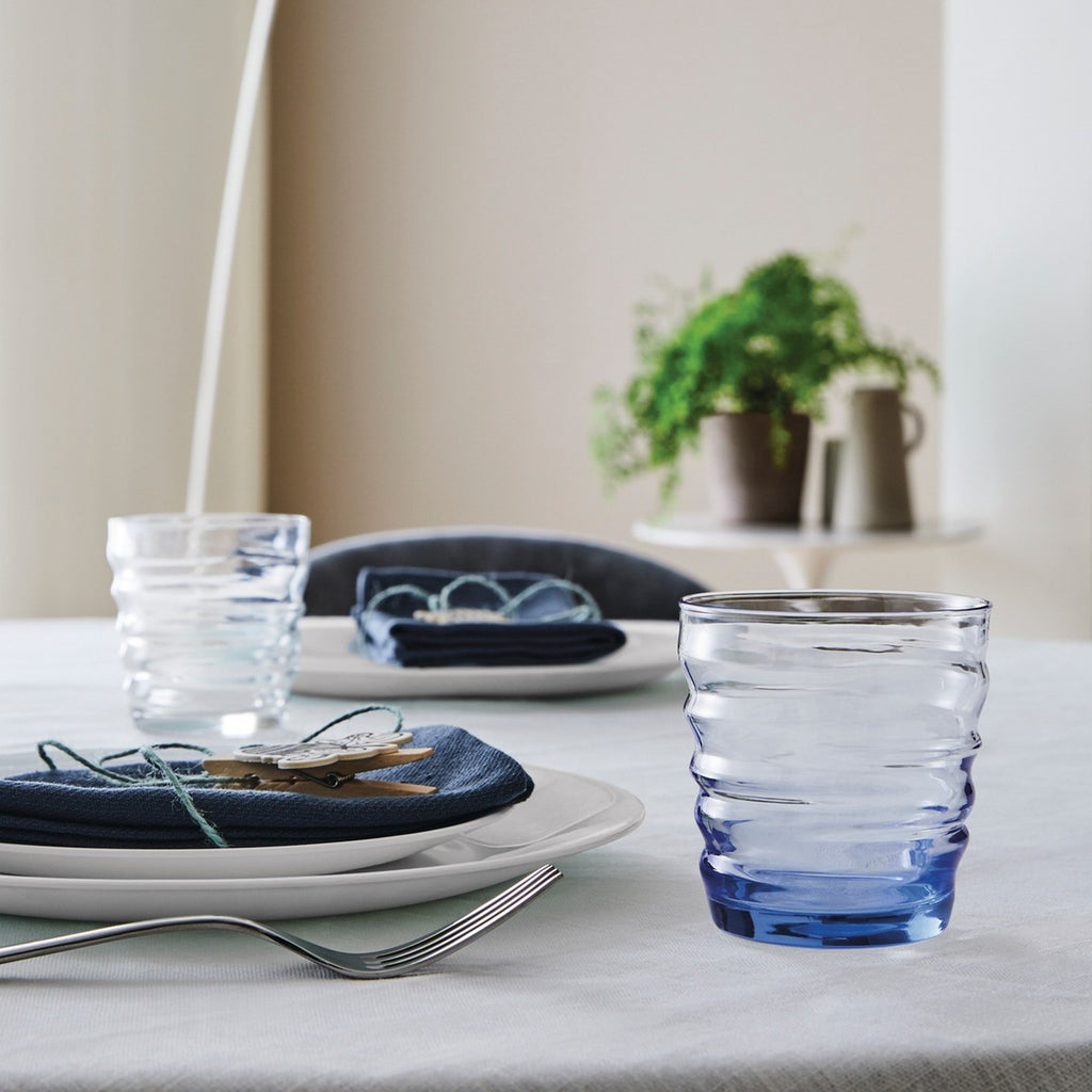 Gläser-Set Bormioli Rocco – 6 Stück, 300 ml, blau